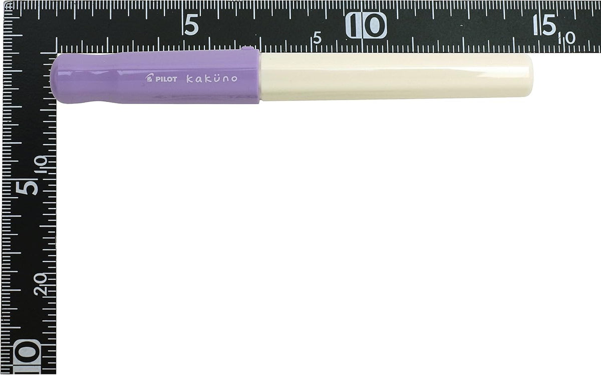 Pilot Kakuno Fine-Nib Fountain Pen, White Body Soft Violet Cap Body (FKA-1SR-SVF)