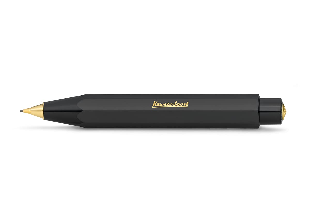 Kaweco CLASSIC SPORT Fountain Pen Green with 23 Carat Gold-Plated Steel Nib and Iridium Tip for Ink Cartridges I Sport Fountain Pen 13 cm I Nib: F (Fine)