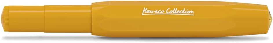Kaweco COLLECTION Fountain Pen Honey I Premium Fountain Pen with Steel Nib for Ink Cartridges in Yellow I Exclusive Pen 13 cm I Nib: F (Fine)