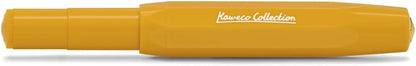 Kaweco COLLECTION Fountain Pen Honey I Premium Fountain Pen with Steel Nib for Ink Cartridges in Yellow I Exclusive Pen 13 cm I Nib: F (Fine)