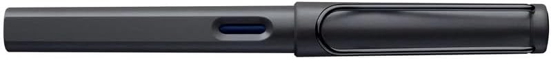 Lamy Safari Fountain Pen, Medium Nib + 5 Black Ink Cartridges (Matte Black)