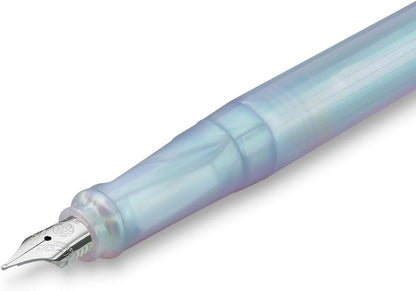 Kaweco PERKEO Fountain Pen Iridescent Pearl I Premium School Fountain Pen for Ink Cartridges I Beginner Reservoir Pen for Supported Writing 15.5 cm I Nib: F (Fine)