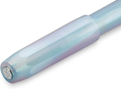 Kaweco PERKEO Fountain Pen Iridescent Pearl I Premium School Fountain Pen for Ink Cartridges I Beginner Reservoir Pen for Supported Writing 15.5 cm I Nib: F (Fine)