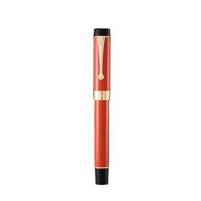 Jinhao 100 Fountain Pen Celluloid Classic Style, #6 Nib Smooth Writing Instrument with Refillable Converter and Pen Case Set