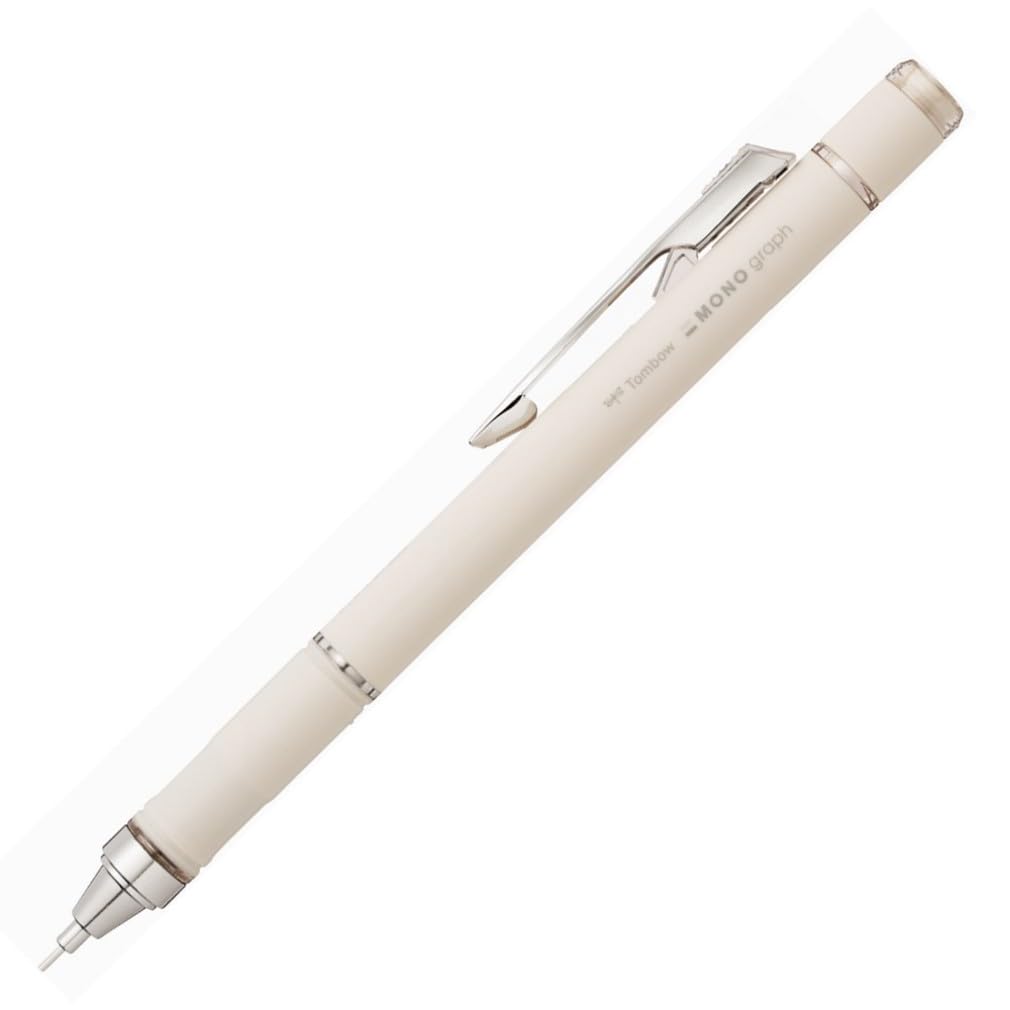Tombow Mechanical Pencil, 0.5mm, MONO Monograph Grip (Soft Fit Grip for Anti-Fatigue), Ivory DPA-151B