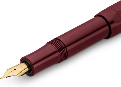 Kaweco CLASSIC SPORT Fountain Pen Bordeaux with 23 Carat Gold-Plated Steel Nib and Iridium Tip for Ink Cartridges I Sport Fountain Pen 13 cm I Nib: M (Medium)