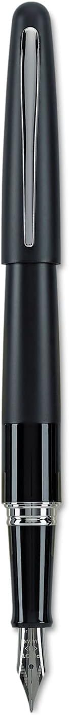 PILOT Metropolitan Collection Fountain Pen, Black Barrel, Classic Design, Medium Nib, Black Ink (91107)
