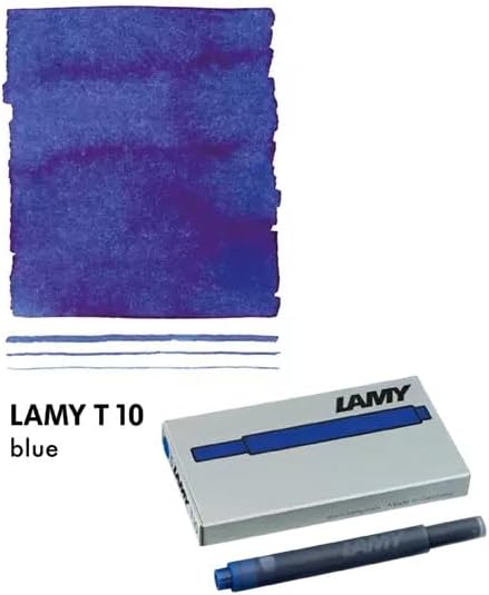 Lamy Safari Fountain Pen, Medium Nib + 5 Black Ink Cartridges (Matte Black)