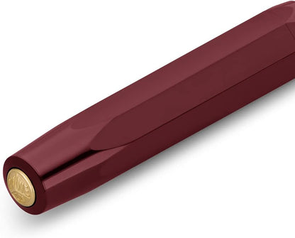 Kaweco CLASSIC SPORT Fountain Pen Bordeaux with 23 Carat Gold-Plated Steel Nib and Iridium Tip for Ink Cartridges I Sport Fountain Pen 13 cm I Nib: M (Medium)