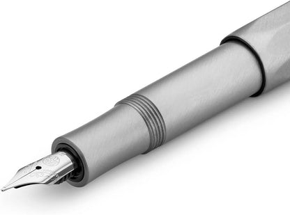 Kaweco STEEL SPORT Fountain Pen I Exclusive Reservoir Pen for Ink Cartridges Including Retro Metal Box I Writing Instrument Pen 13 cm I Nib: EF (Extra Fine)