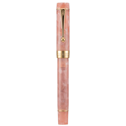 Jinhao 100 Fountain Pen Celluloid Classic Style, #6 Nib Smooth Writing Instrument with Refillable Converter and Pen Case Set