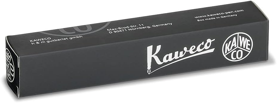 Kaweco CLASSIC SPORT Fountain Pen Black with 23 Carat Gold-Plated Steel Nib and Iridium Tip for Ink Cartridges I Sport Fountain Pen 13 cm I Nib: M (Medium)