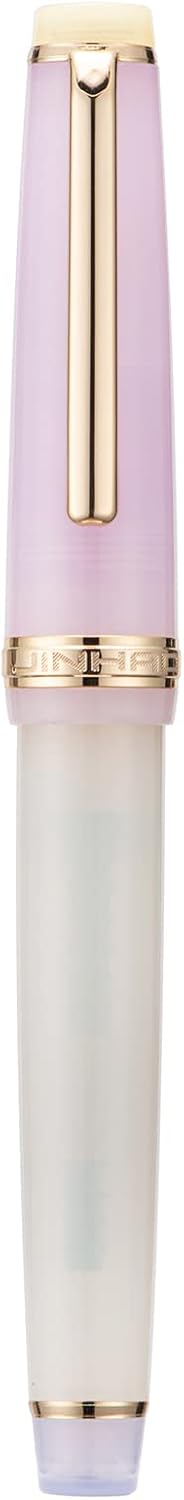 3 Jinhao 82 Fountain Pen Transparent Mixed Morandi Color Acrylic Medium Point Gold Trim with Converter Set