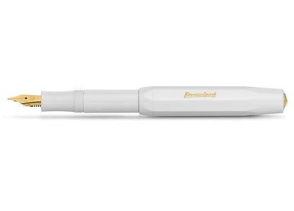 Kaweco CLASSIC SPORT Fountain Pen Black with 23 Carat Gold-Plated Steel Nib and Iridium Tip for Ink Cartridges I Sport Fountain Pen 13 cm I Nib: M (Medium)