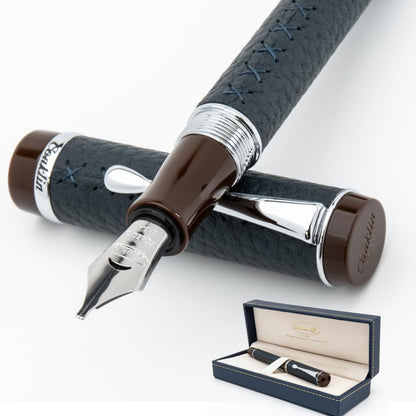 Conklin Duragraph Fountain Pen Ice Blue - 14K Omniflex Solid Gold Nib - Cool Blue Elegance & Superior Writing Performance - Ideal for Professionals