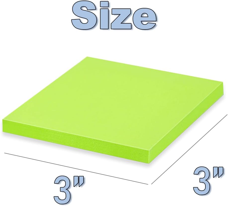 (40 Pads) Sticky Notes 3x3 in,Bright Colors Notepads,Colorful Stickies