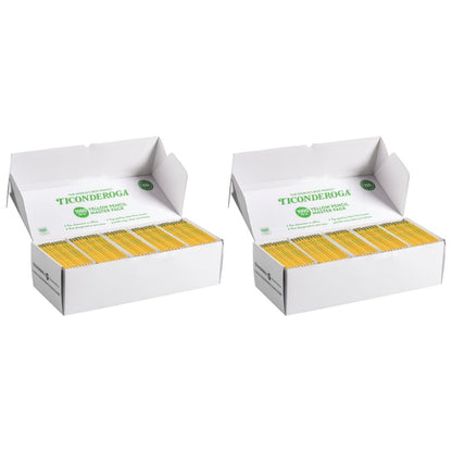Ticonderoga Wood-Cased Pencils, Pre-Sharpened, 2 HB Soft, Yellow, 72 Count