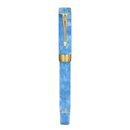 Jinhao 100 Fountain Pen Celluloid Classic Style, #6 Nib Smooth Writing Instrument with Refillable Converter and Pen Case Set