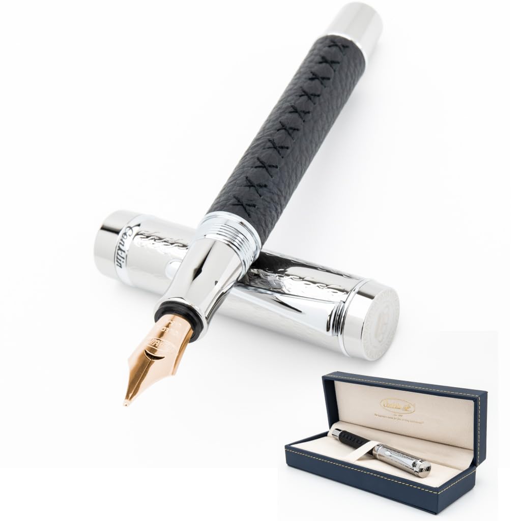 Conklin Duragraph Fountain Pen Ice Blue - 14K Omniflex Solid Gold Nib - Cool Blue Elegance & Superior Writing Performance - Ideal for Professionals