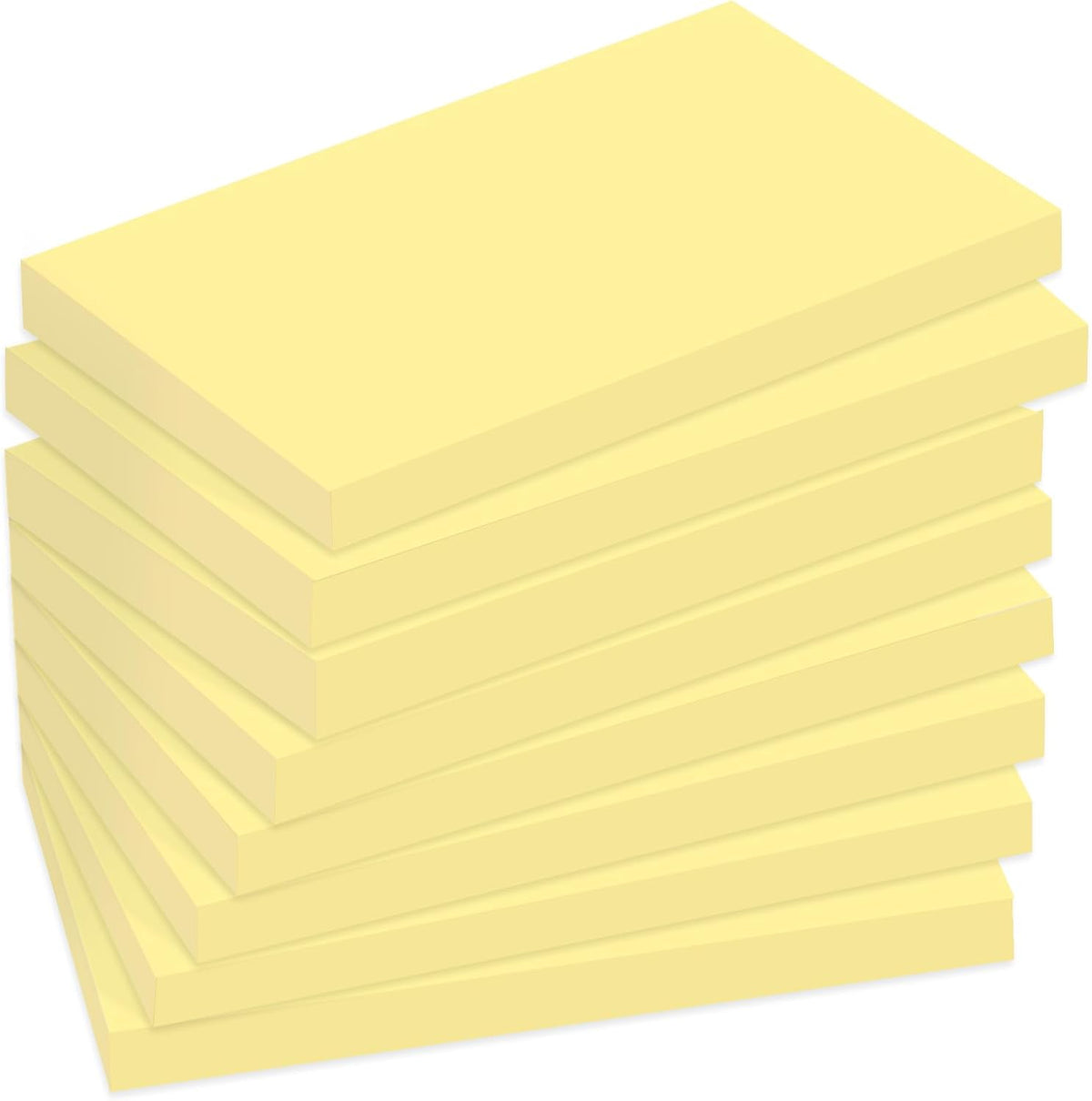 12 Pads Sticky Notes Large, 3 x 5'' Self-Stick Note Pads Recyclable,100 Sheets/Pad Super Sticking Power 76x127mm,1200 Sheets Clean Removal Notepads, Easy to Post for Note Taking,to Do Lists(Yellow)