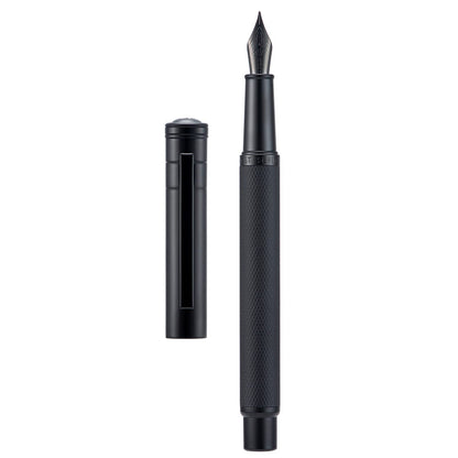 Hongdian Black Forest Fountain Pen Medium Nib Classic Design with Converter and Metal Pen Case Set