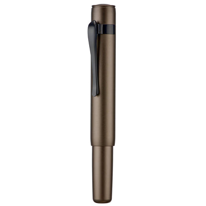 HONG DIAN M2 Black Forest Mini Fountain Pen, Extra Fine Soft Nib & Sleek Shape Aluminium Short Pocket Travel Pen (Army Green)