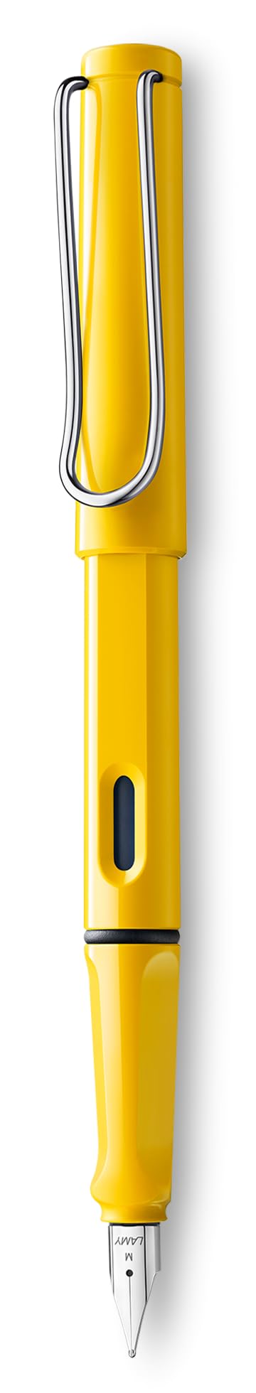 LAMY safari black - Fountain Pen with ergonomic grip & polished steel nib in size M - ideal for any Writing & Calligraphy - including LAMY T 10 blue cartridge - Right-Handed