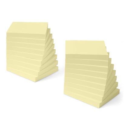 Amazon Basics Square Sticky Notes, Self-Stick Pads, 3 x 3 inches, Yellow, 5-Pack, 100 Sheets per Pad