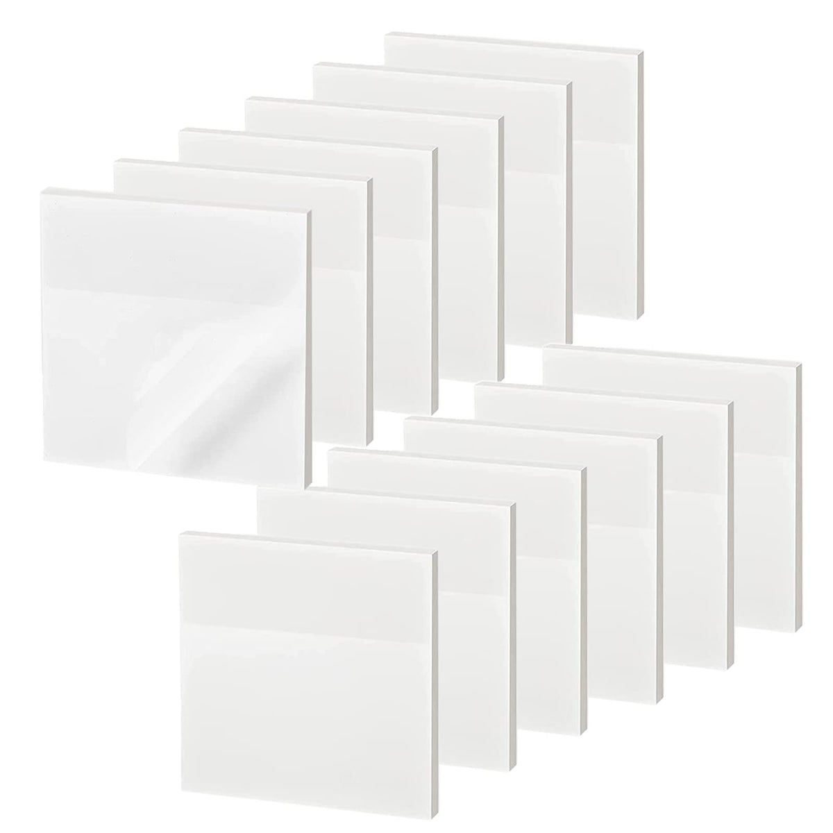 Transparent Sticky Notes - 3x3 inch Clear Sticky Notes Waterproof Self-Adhesive Translucent Sticky Note Pads for Books Annotation, See Through Sticky Note (200 Sheets)