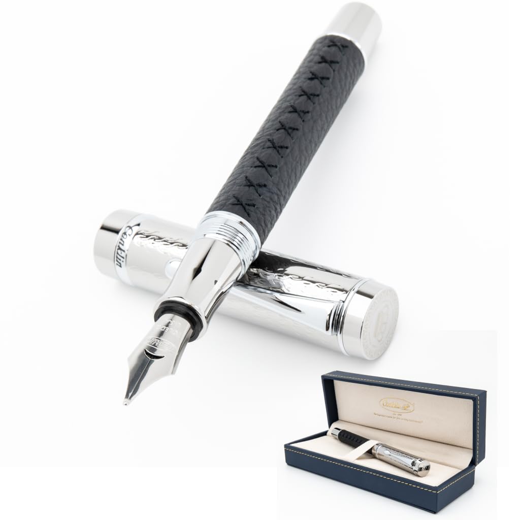 Conklin Duragraph Fountain Pen Ice Blue - 14K Omniflex Solid Gold Nib - Cool Blue Elegance & Superior Writing Performance - Ideal for Professionals