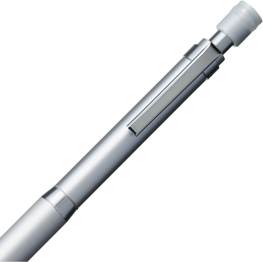Uni Kuru Toga Roulette Model Auto Lead Rotation 0.5mm Mechanical Pencil, Silver Body (M510171P.26)