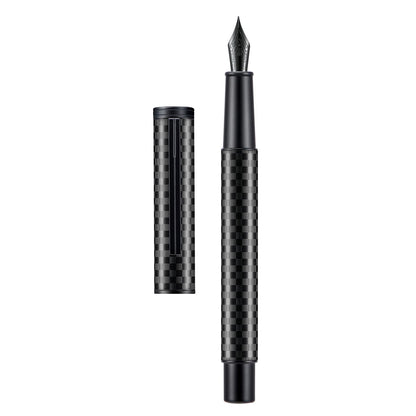 Hongdian Black Forest Fountain Pen Medium Nib Classic Design with Converter and Metal Pen Case Set