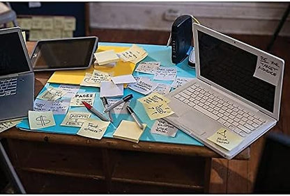 Post-it Notes, 3 x 3 in, The Iconic Canary Yellow Note, 12 Lined Pads