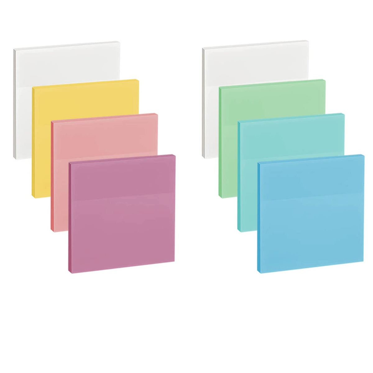 Transparent Sticky Notes - 3x3 inch Clear Sticky Notes Waterproof Self-Adhesive Translucent Sticky Note Pads for Books Annotation, See Through Sticky Note (200 Sheets)