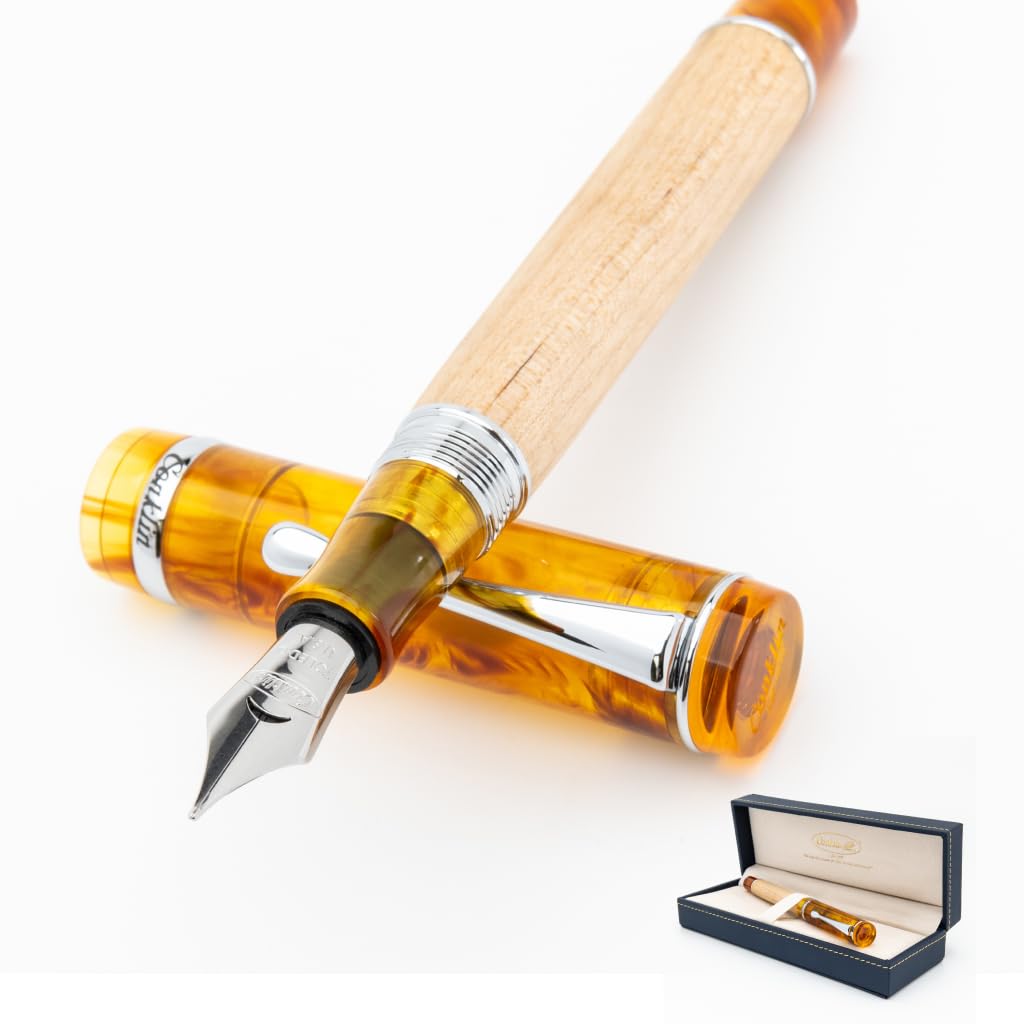 Conklin Duragraph Fountain Pen Ice Blue - 14K Omniflex Solid Gold Nib - Cool Blue Elegance & Superior Writing Performance - Ideal for Professionals