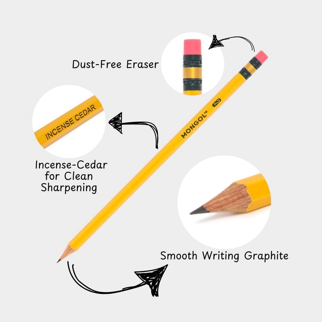 Mongol Classic Incense Cedar #2 Pencil - 12-Pack – Pre-sharpened