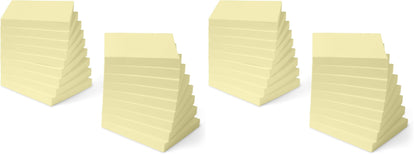 Amazon Basics Square Sticky Notes, Self-Stick Pads, 3 x 3 inches, Yellow, 5-Pack, 100 Sheets per Pad