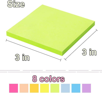 (16 Pack) Pop Up Sticky Notes 3x3 in Accordion Stickies,Bright Colors
