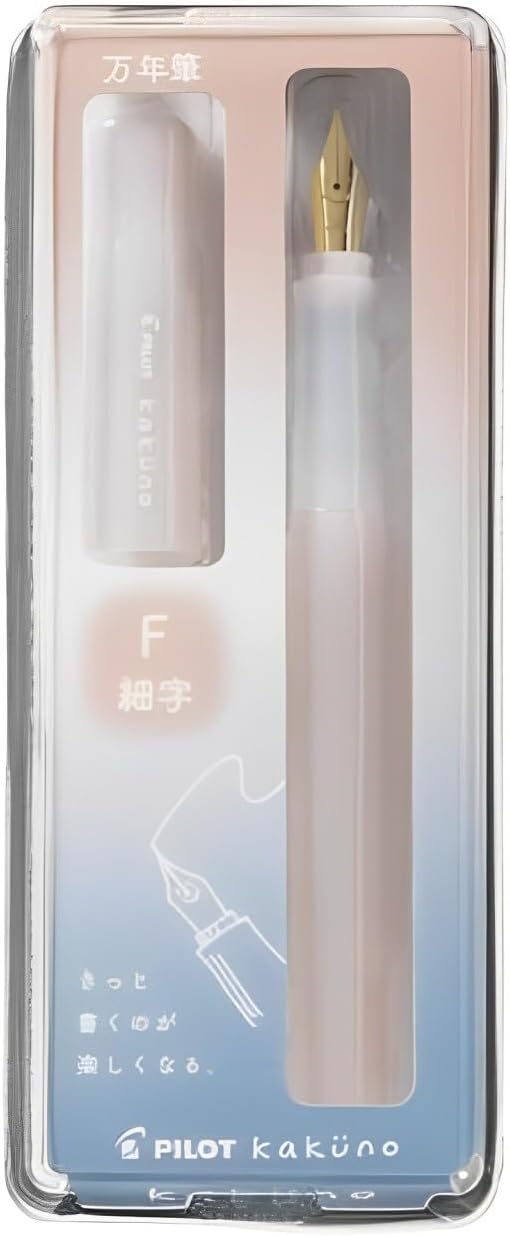 Pilot Kakuno Fountain Pen Madoromi Color Series, Gold (Smiley Face) Fine Nib, Perfect for Beginners and Creative Expression, Ivory, PFKA-1MDIF