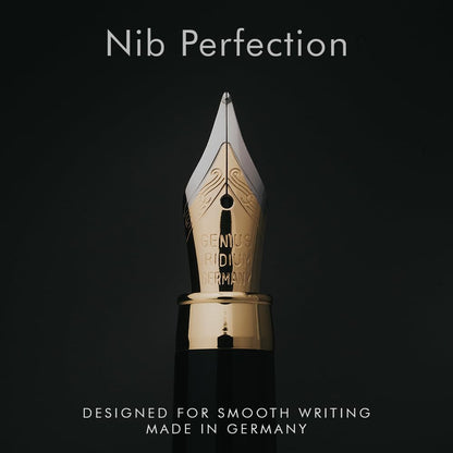 Wordsworth & Black Bamboo Wood Fountain Pen Set for Writing, Medium Nib
