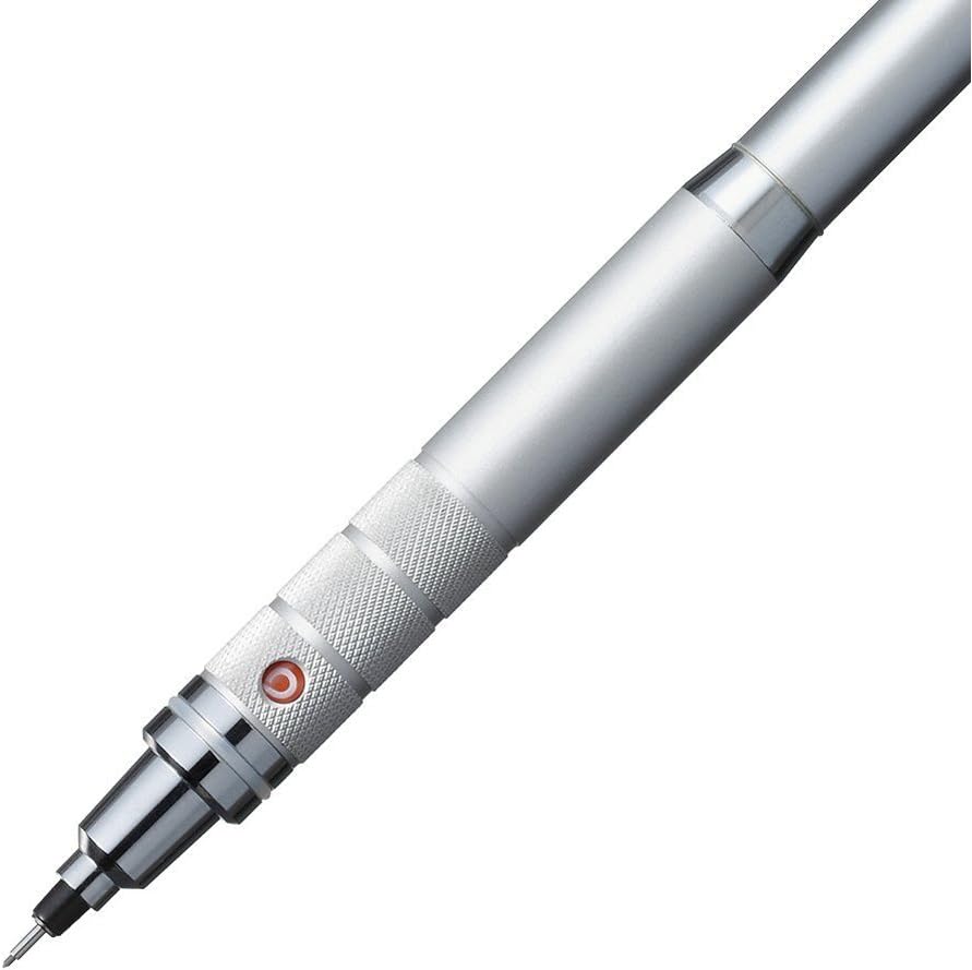 Uni Kuru Toga Roulette Model Auto Lead Rotation 0.5mm Mechanical Pencil, Silver Body (M510171P.26)