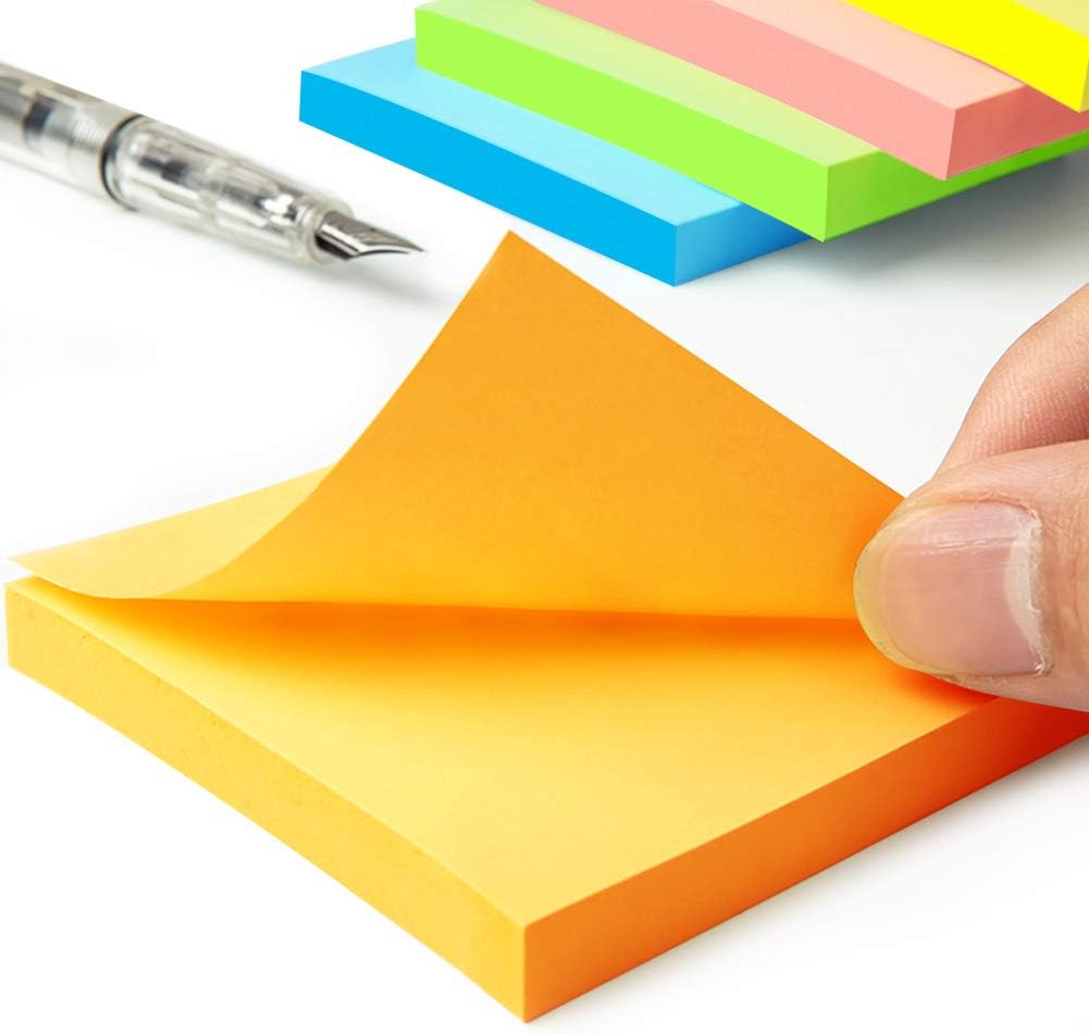 24 Pads Pop Up Sticky Notes 3x3 Refills 8 Bright Colors, 1920 Sheets