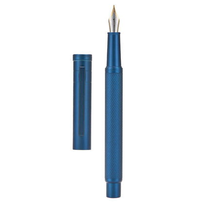 Hongdian 1861 Stainless Steel Fountain Pen Extra Fine Nib, Classic Design Smooth Writing Pen with Converter and Metal Pen Case Set