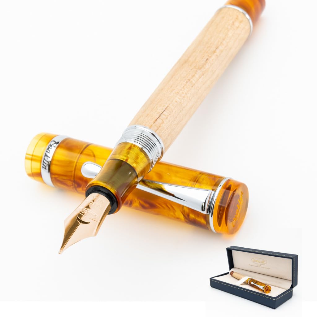 Conklin Duragraph Fountain Pen Ice Blue - 14K Omniflex Solid Gold Nib - Cool Blue Elegance & Superior Writing Performance - Ideal for Professionals