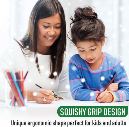 The Pencil Grip Original Pencil Grippers 6 Pcs, Improves Kids Handwriting, Ergonomic Pen Holder for Righties & Lefties, Ideal for Kids, Toddlers, Adults, Writing Tool with Finger Cushion