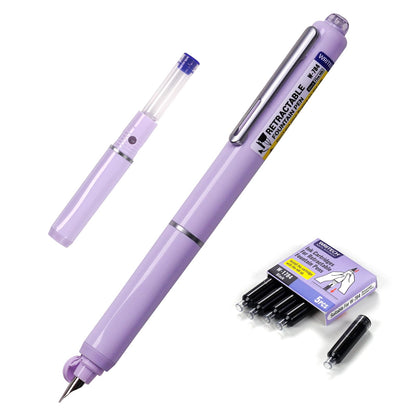 WRITECH Fountain Pen Fine Point: Clictek Retractable Black Ink Cartridges