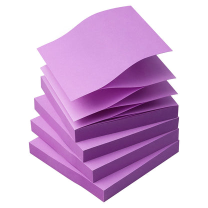 OSBOO Sticky Notes 3x3 Pop Up with 6 Bright Colors, 100 Sheets/Pad