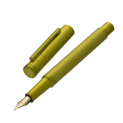 Asvine Dark Green Forest Fountain Pen Extra Fine Nib Classic Design with Converter and Metal Pen Case Set