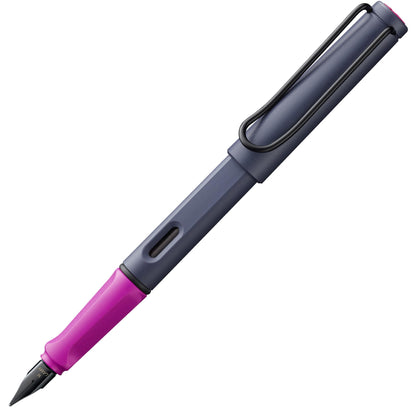 LAMY safari yellow - Fountain Pen with ergonomic grip & polished steel nib in size M - ideal for any Writing & Calligraphy - including LAMY T 10 blue cartridge - Right-Handed