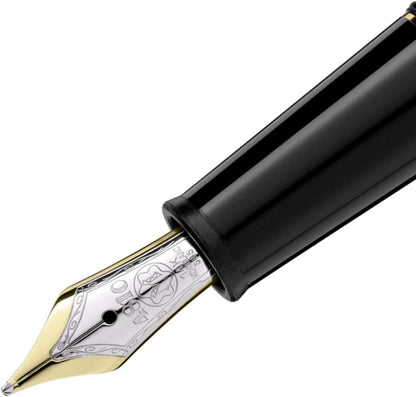 MONTBLANC 145-Meisterstuck Classique Platinum Fountain Pen, Medium Nib (106522)